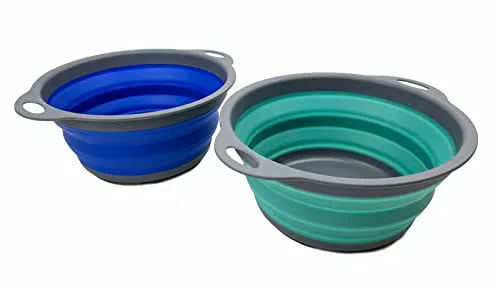 SAMMART 2,6 l zusammenklappbare Wanne – Faltbare Geschirrwanne – tragbares Waschbecken – platzsparende Kunststoff-Waschwanne