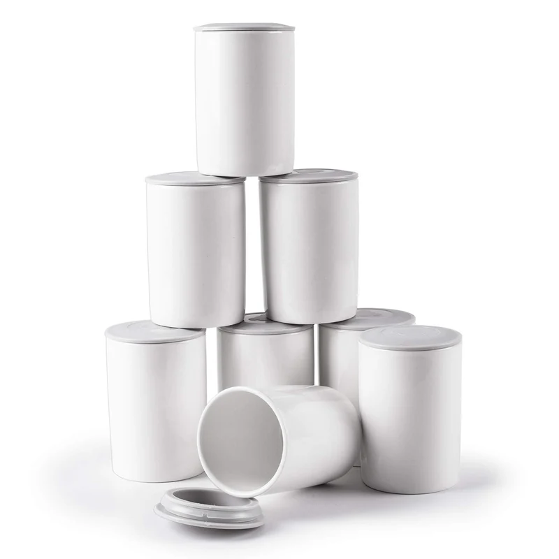 Duronic P8YM2 Joghurtbecher | Ersatzbecher für Duronic Joghurtbereiter | Fassungsvermögen 125 ml | 8 Keramikbecher mit Deckel | Passend zu Duronic YM1 und YM2 Joghurtmaschinen | Weiß