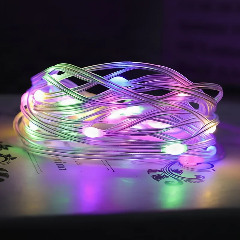 LED-Lichterkette, 10 m, 100 Lichter, USB/Batterie