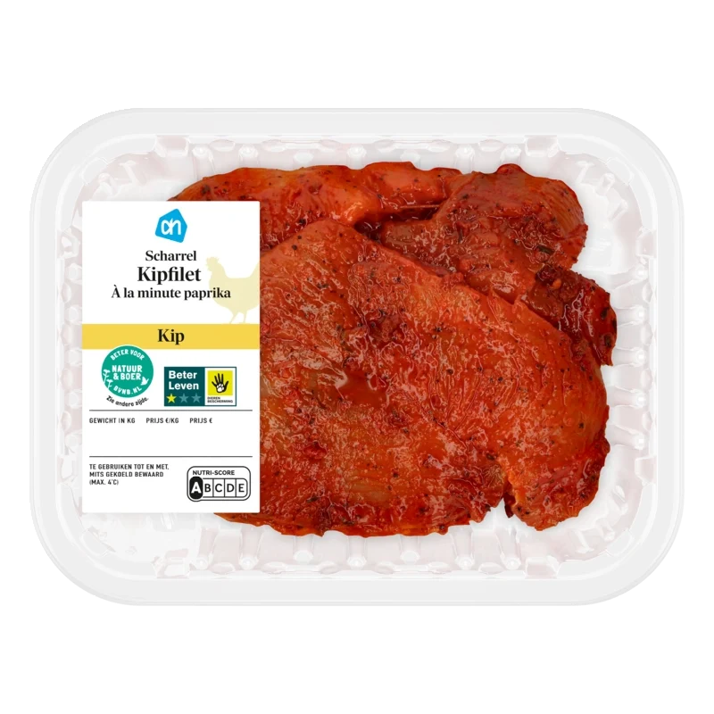 Scharrel kipfilet à la minute paprika