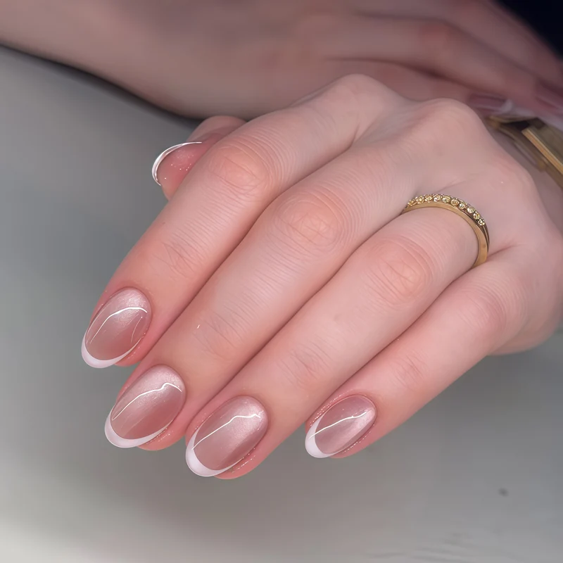 Elegante French Tip Press-On Nägel Karnz 1789389238