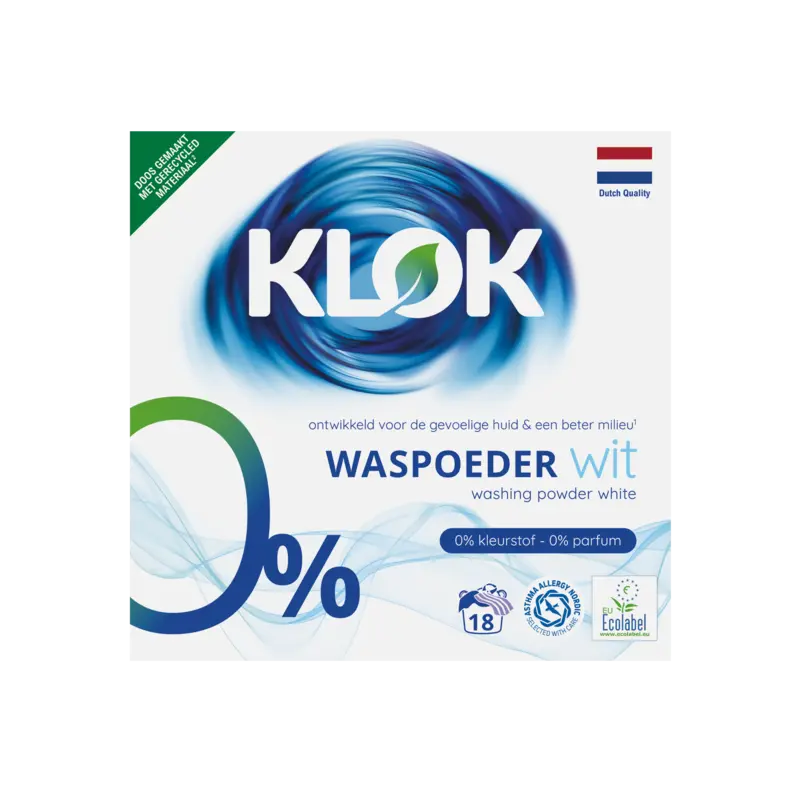 Klok Waspoeder wit parfumvrij