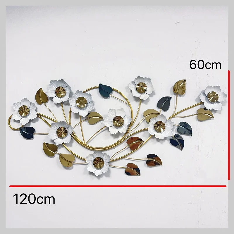 Florale Metall Wandkunst Dekor Karnz