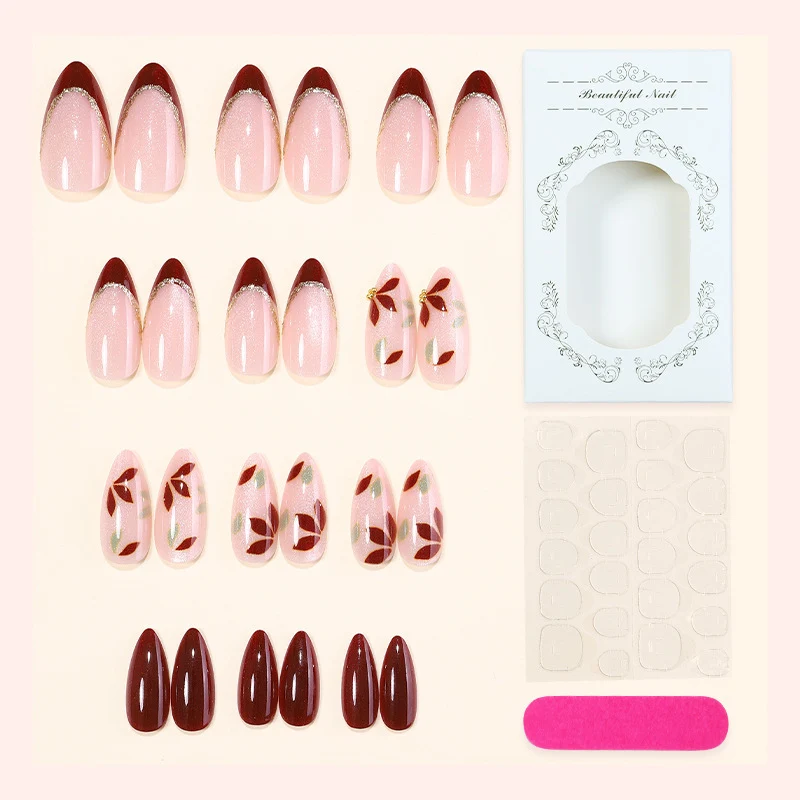 Kunstnagelset mit elegantem Blüten- und Farbverlauf Karnz