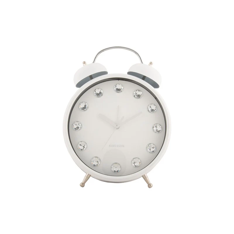 Wecker Glam Diamonds - White