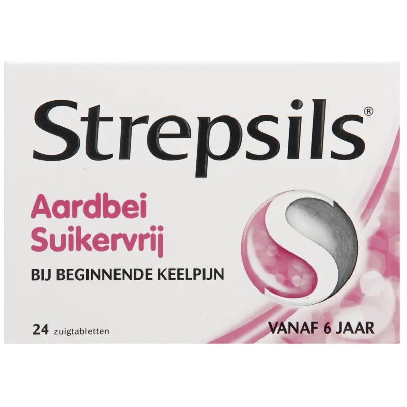 Strepsils Aardbei suikervrij zuigtabletten