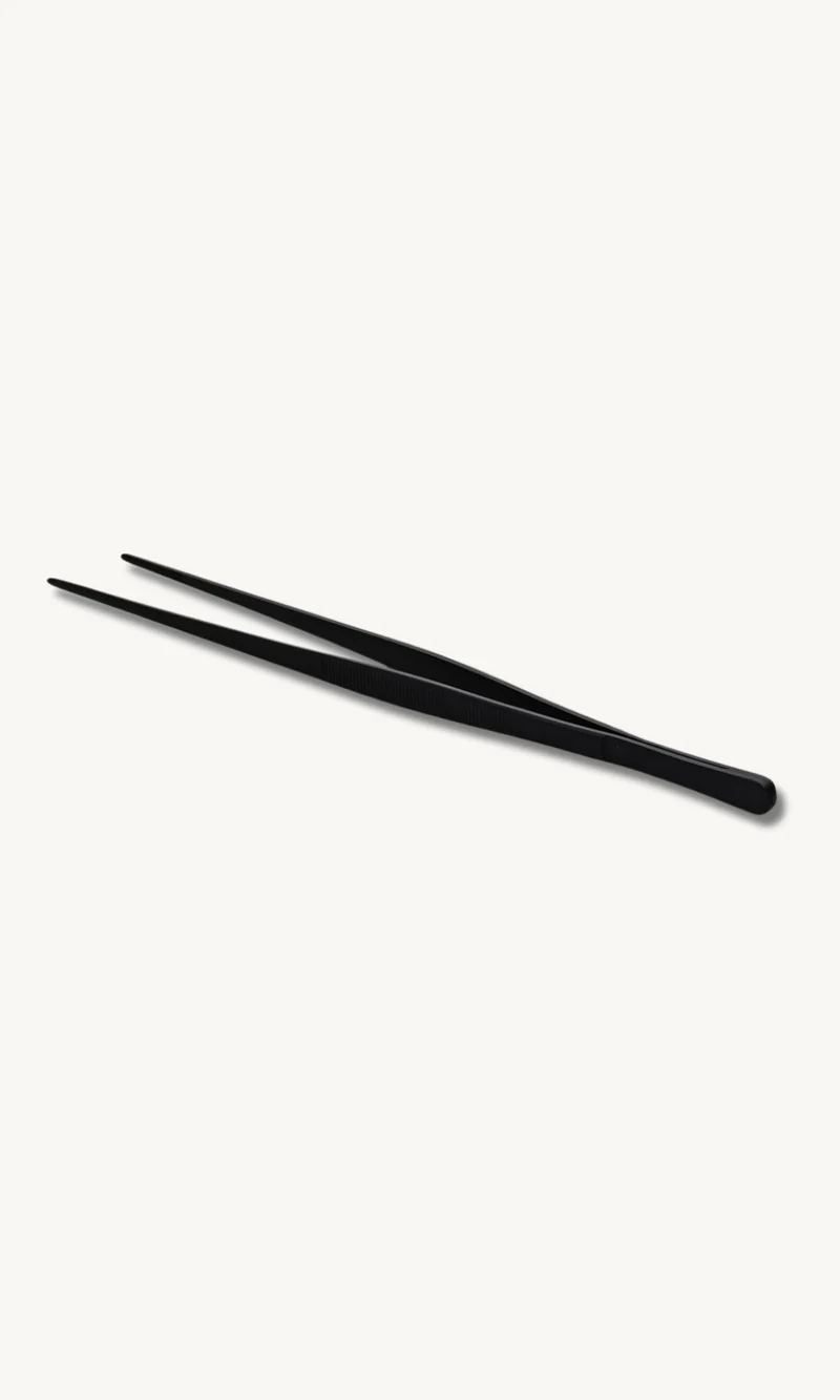 Edelstahl Gril-/Bratpinzette Schwarz 30cm