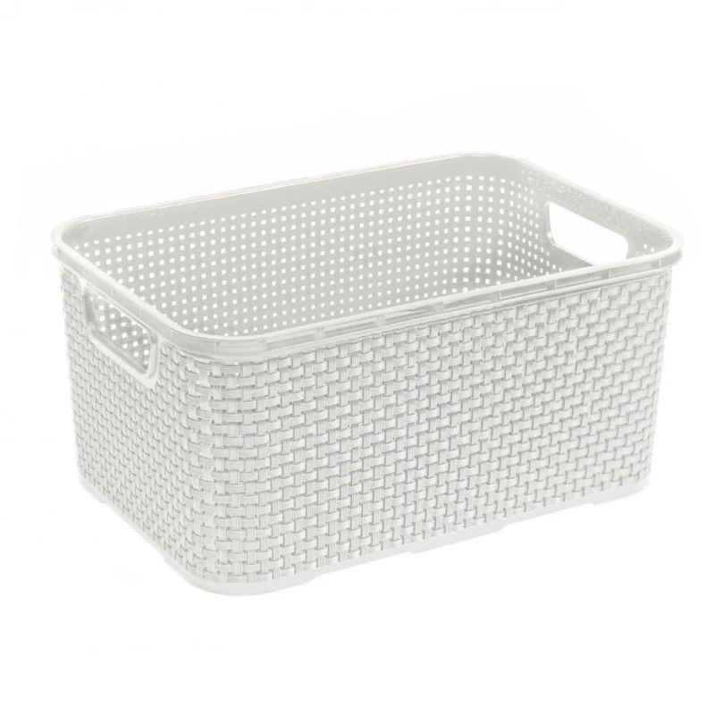 Multifunktionaler Korb Rattankorb 10L antik-weiß Rattan Design