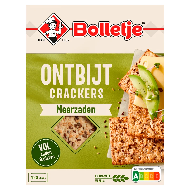 Bolletje Ontbijtcrackers meerzaden