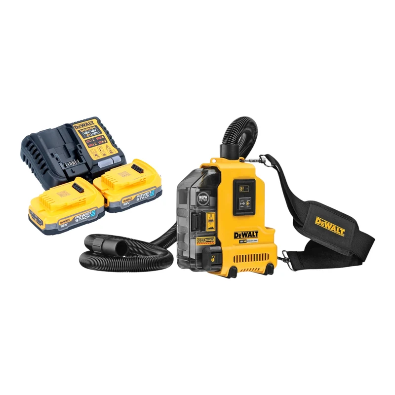 DeWalt DWH 161 E2 Akku Universalabsaugung 18 V 0,21 l Brushless + 2x Powerstack Akku 1,7 Ah + Ladegerät