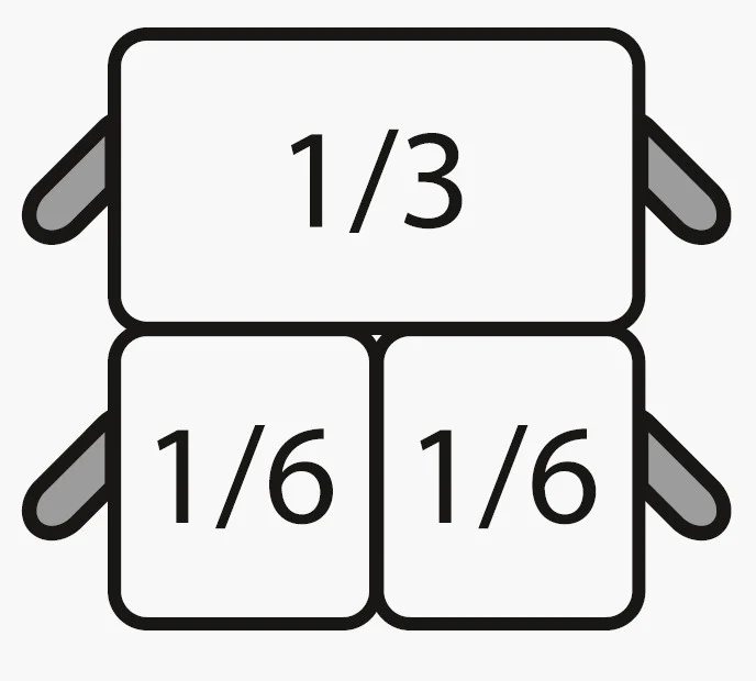 Saro E7/CPCEXF Nudelkorb-Set: 2 x 1/6 GN + 1 x 1/3 GN