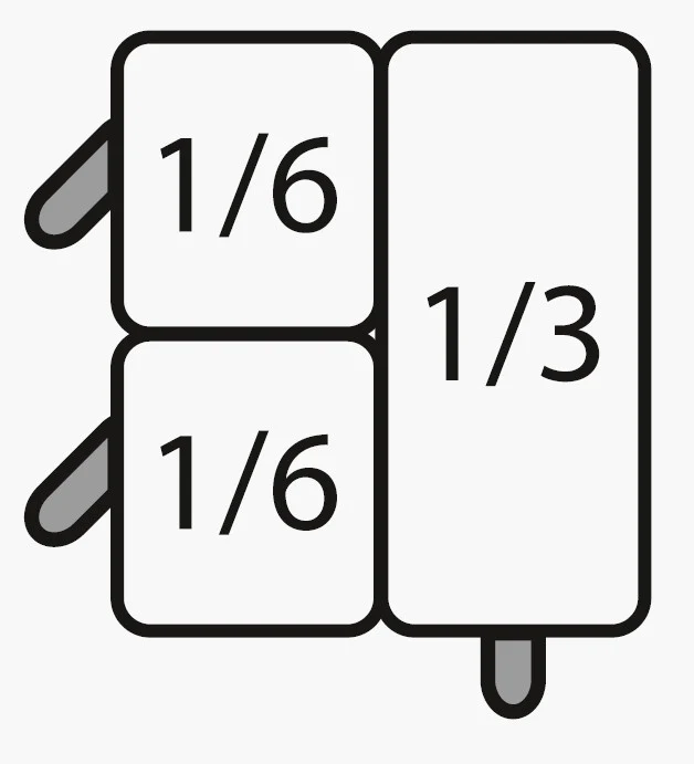 Saro E7/CPCEXB Nudelkorb-Set: 2 x 1/6 GN + 1 x 1/3 GN