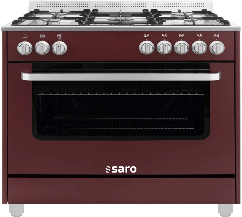Saro Multifunktionsherd Gas/Elektro Modell TS95C61LVI bordeaux