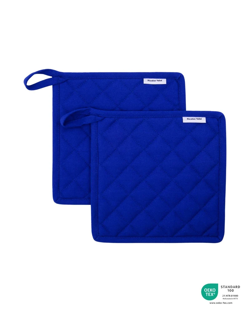 Topflappen Neat - blau 2er Set