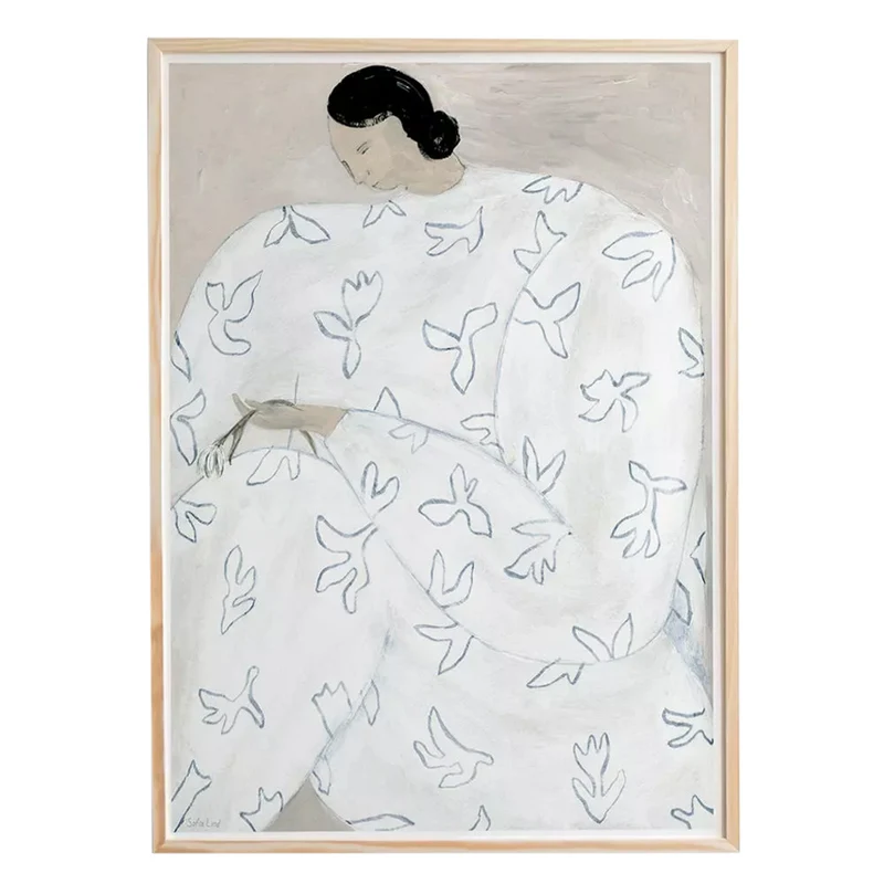 Druck White Flower - 50 x 70 cm