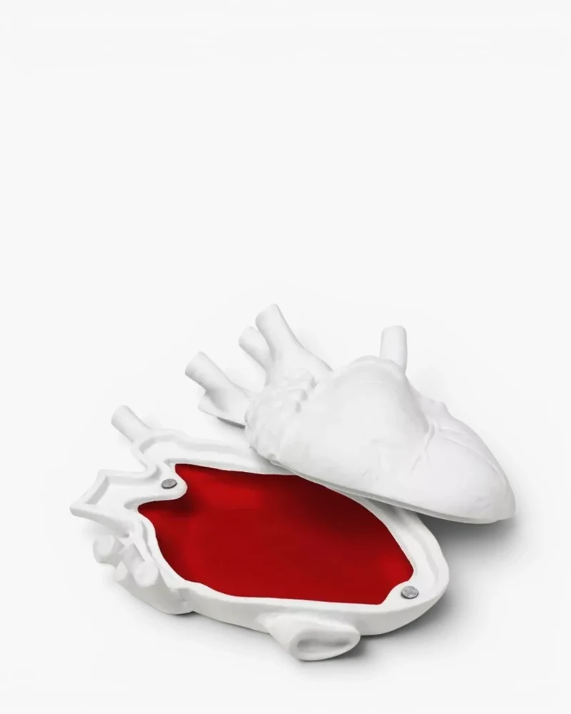 Seletti Love In Bloom Box porcelain container red interior