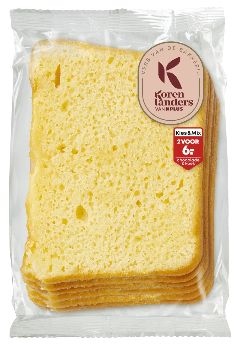 Korenlanders Roombotercake plakjes 6 plakjes