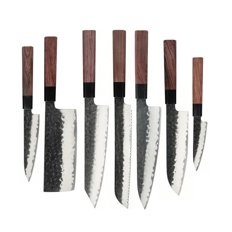 Shinrai Knives - Kurayami 7-teiliges Damastmesserset