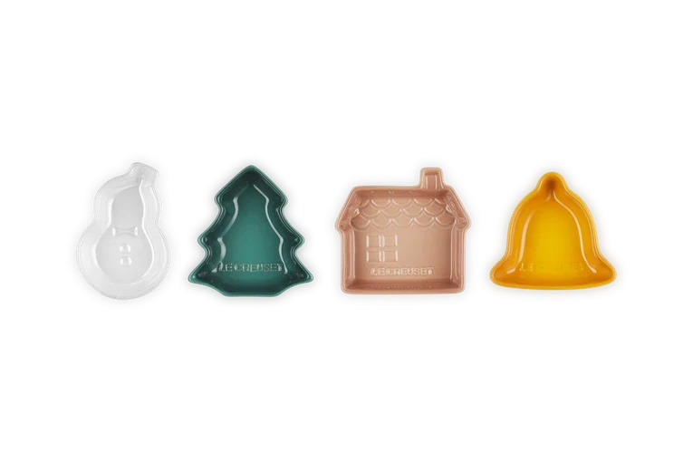 Le creuset – Weihnachtsschalen-Set aus Steingut, 4 Stück