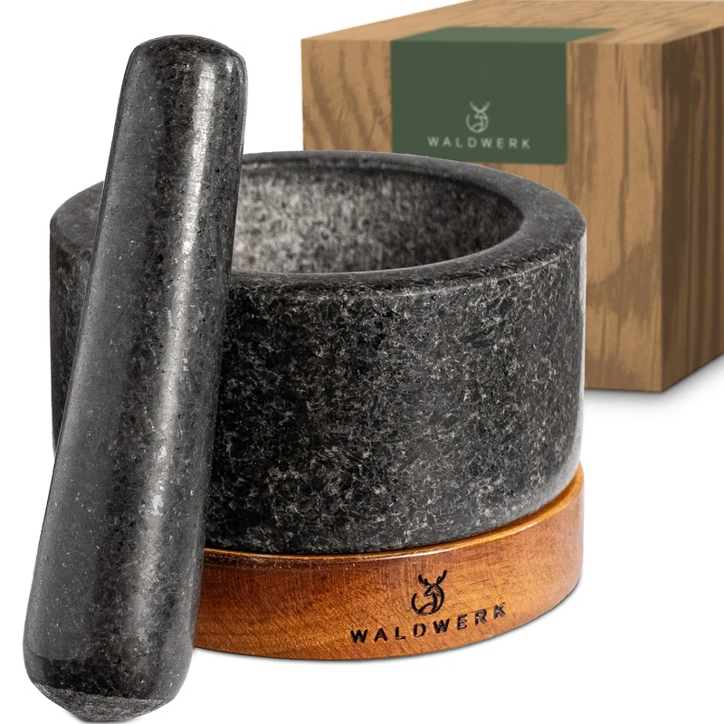 Mörser mit Stößel 12cm Akazie