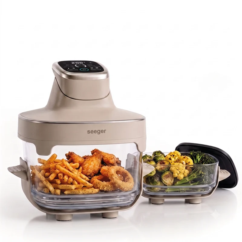 Seeger ClearFry | Beige Glass Air Fryer