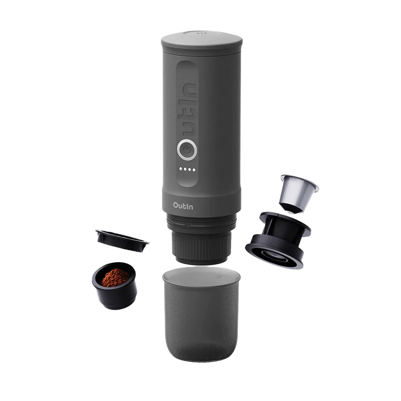 Bundle: Outin Nano tragbare Espressomaschine + Outin Nano Protective Case beige