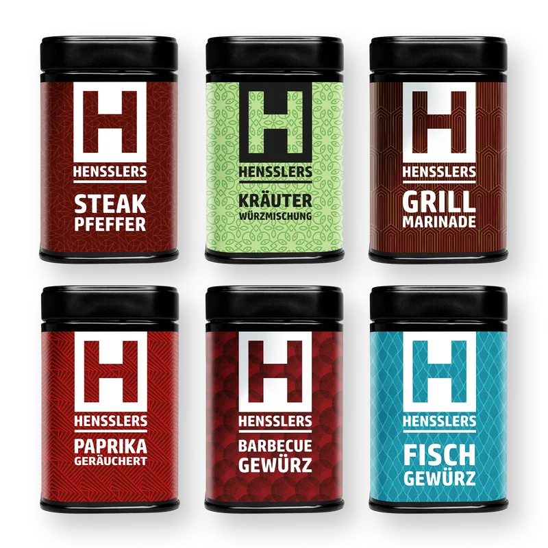 HENSSLERS 6er Grill & BBQ Gewürzset