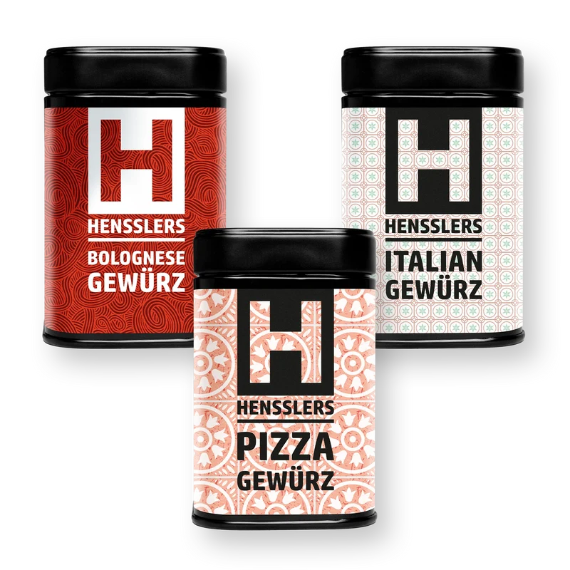 HENSSLERS 3er Pizza & Pasta Gewürzset