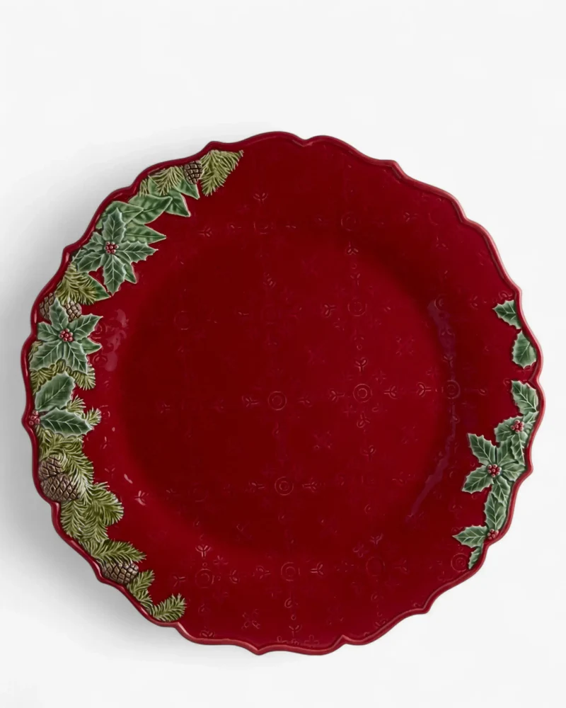 Bordallo Pinheiro Christmas Garland charger plate