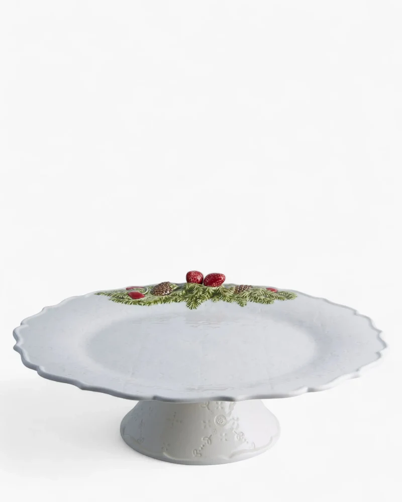 Bordallo Pinheiro Christmas Garland cake stand