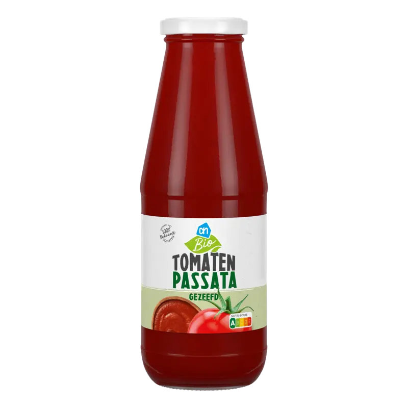 Biologisch Tomaten passata gezeefd