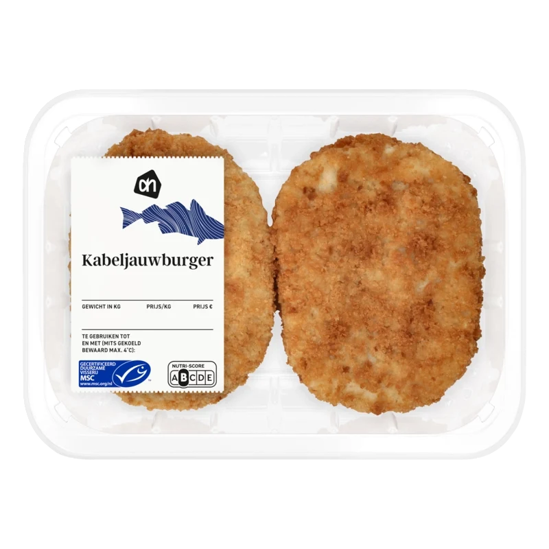 Kabeljauwburger gepaneerd