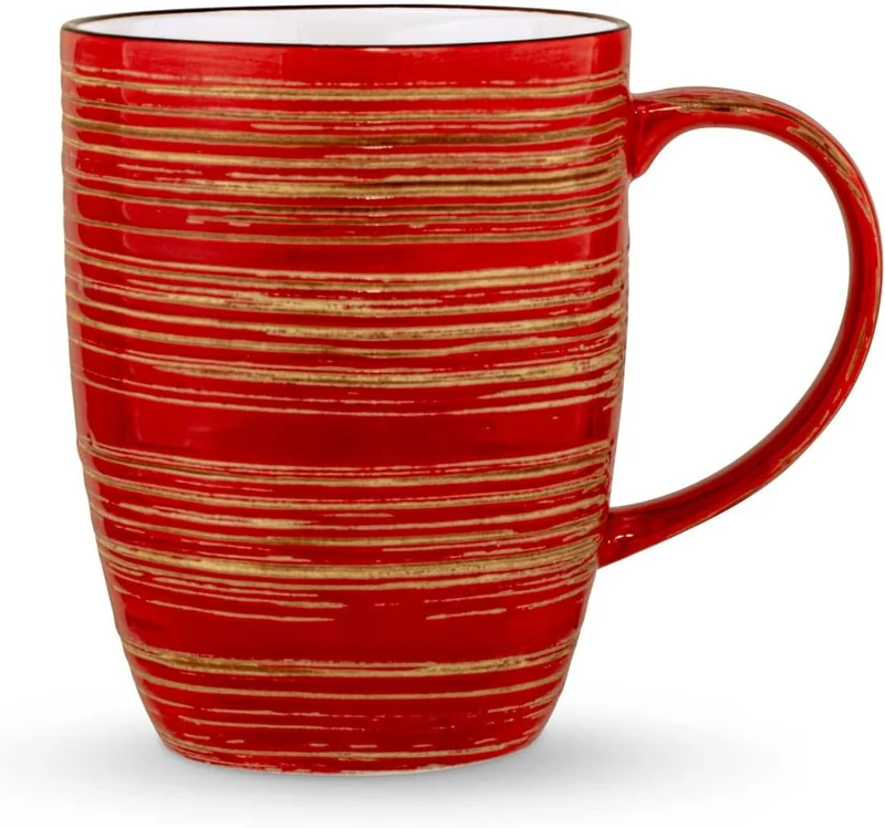 Wilmax Becher 460 ml Rot Porzellan 6er Set