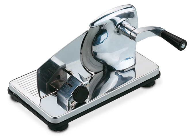 Trancheuse inox manuelle de charcuterie