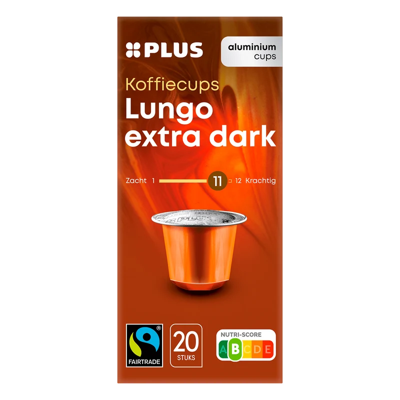 Koffiecups lungo extra dark Fairtrade