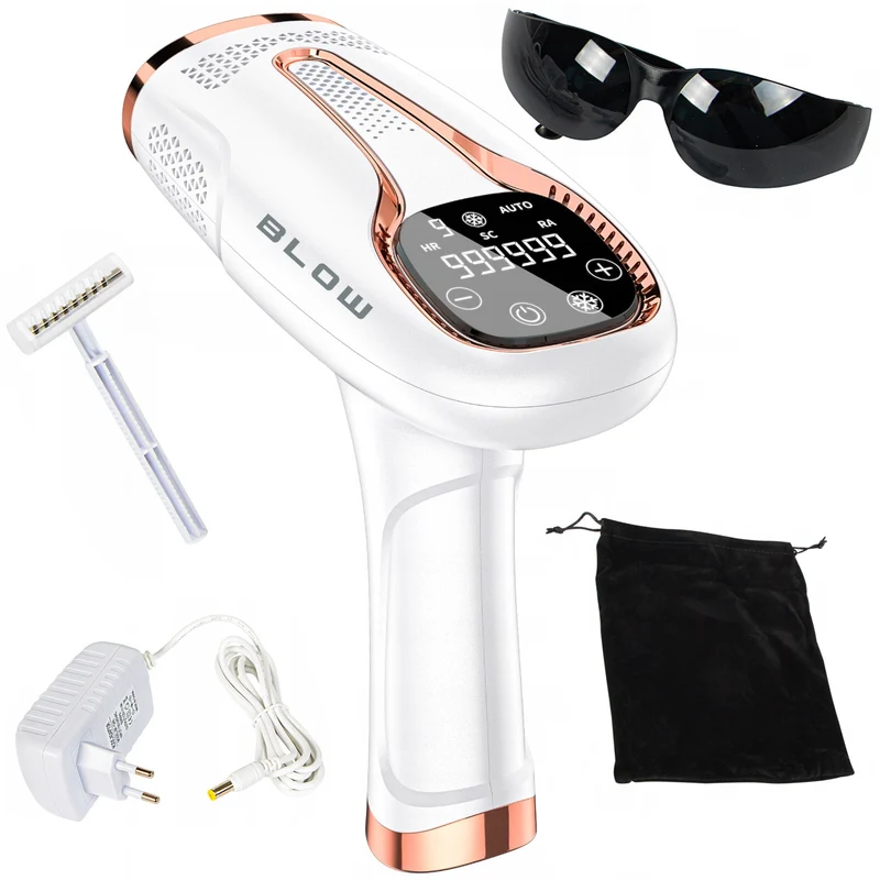 IPL-Licht-Epilierer Blow, Ice Cool-Funktion, 9 Leistungsstufen, integrierter UV-Filter, automatischer Blitzmodus, lang anhaltende Wirksamkeit, 44-480#