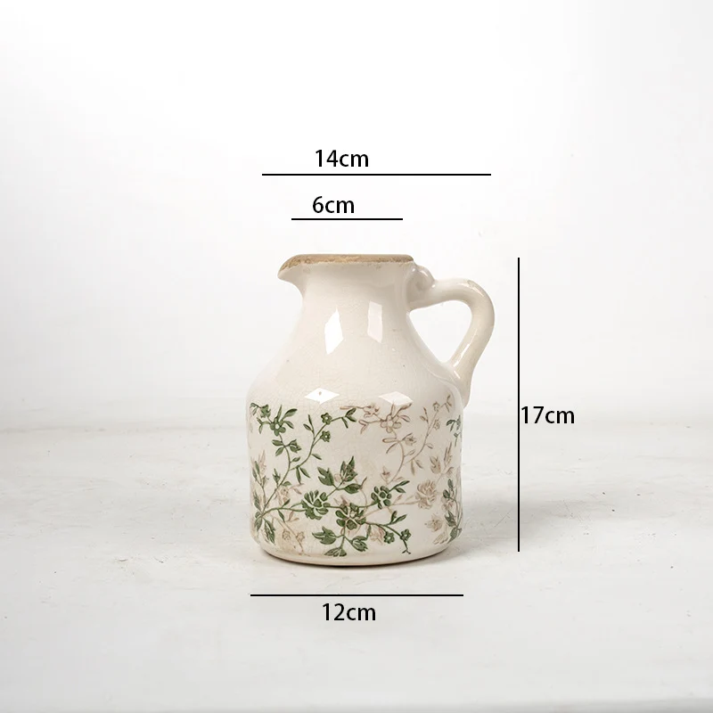 Florale Keramikkanne Karnz