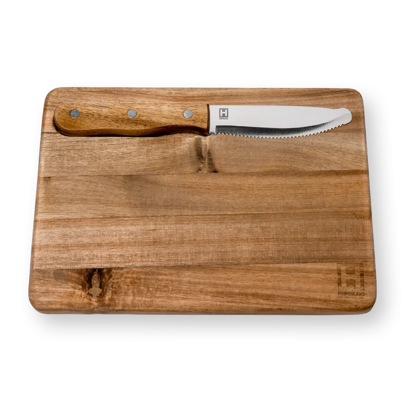 HENSSLERS Frühstücksbrett mit Brotmesser