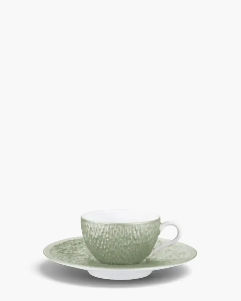Raynaud Minéral coffee cup with saucer in Limoges porcelain with coloured decoration