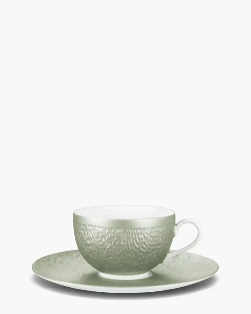 Raynaud Minéral tea cup with saucer in Limoges porcelain with coloured decoration