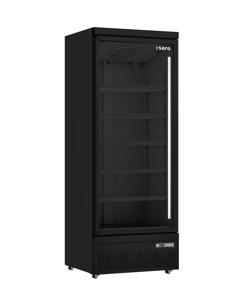 Saro Kühlschrank mit Glastür, Modell GTK 600 PRO - schwarz