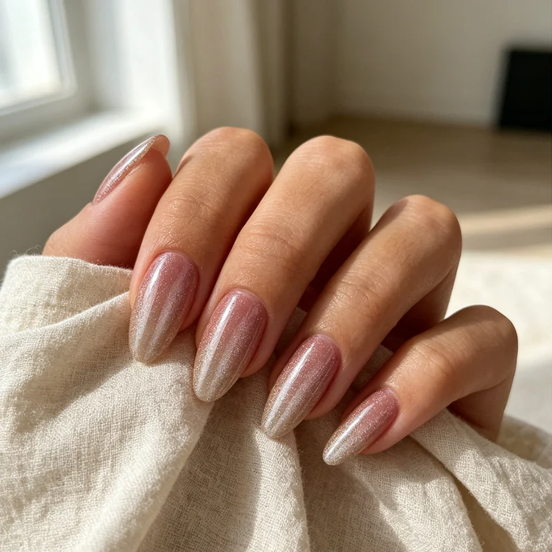Elegante Glitter Ombre Press-On Nägel Karnz