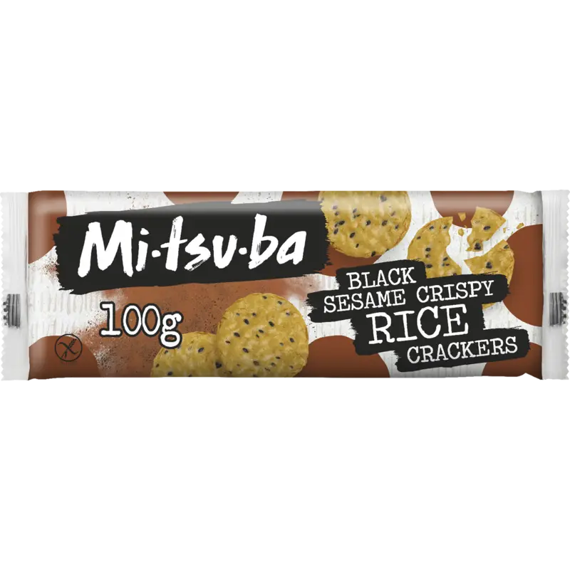 Mitsuba Black sesame crackers