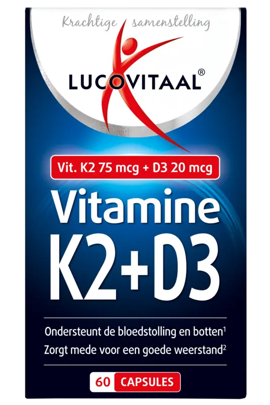 Lucovitaal K2 + D3 vitamine capsules