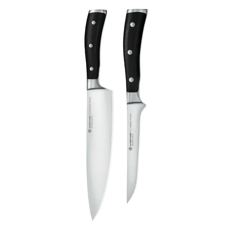 Wüsthof - Classic Ikon 2-teiliges Messerset - Kochmesser + Filetiermesser