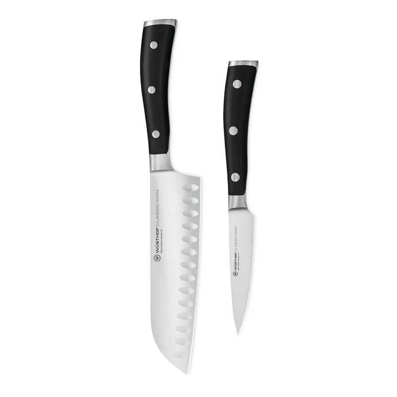 Wüsthof - Classic Ikon 2-teiliges Messerset - Santoku + Officemesser