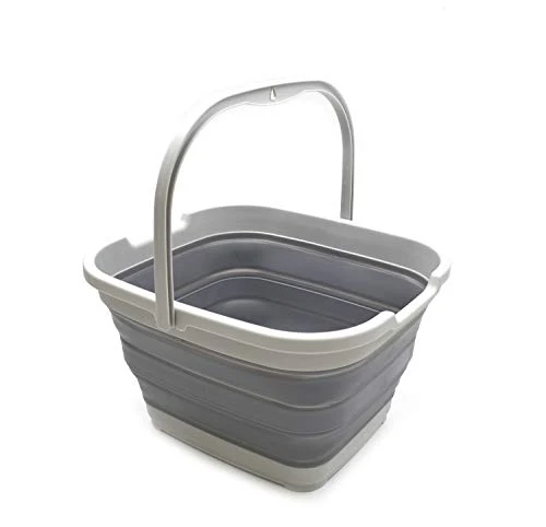 SAMMART Faltbarer rechteckiger Korb/Eimer, 5 l, rechteckig, 5 l