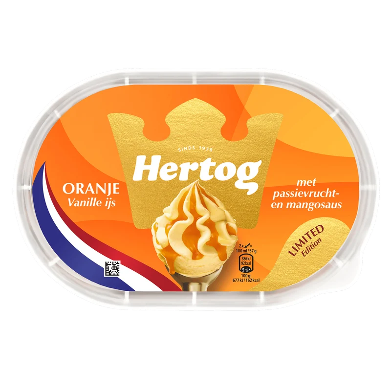 Hertog Oranje vanille ijs passievrucht-mango
