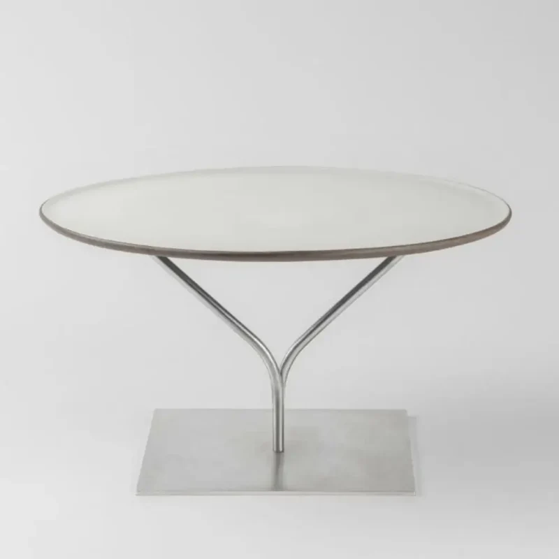 KnIndustrie Ypsilon cake stand with bicolor stoneware dinner plate