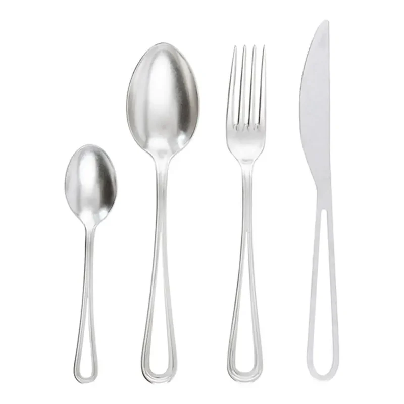 KnIndustrie Dem Set 24 cutlery - stonewashed steel